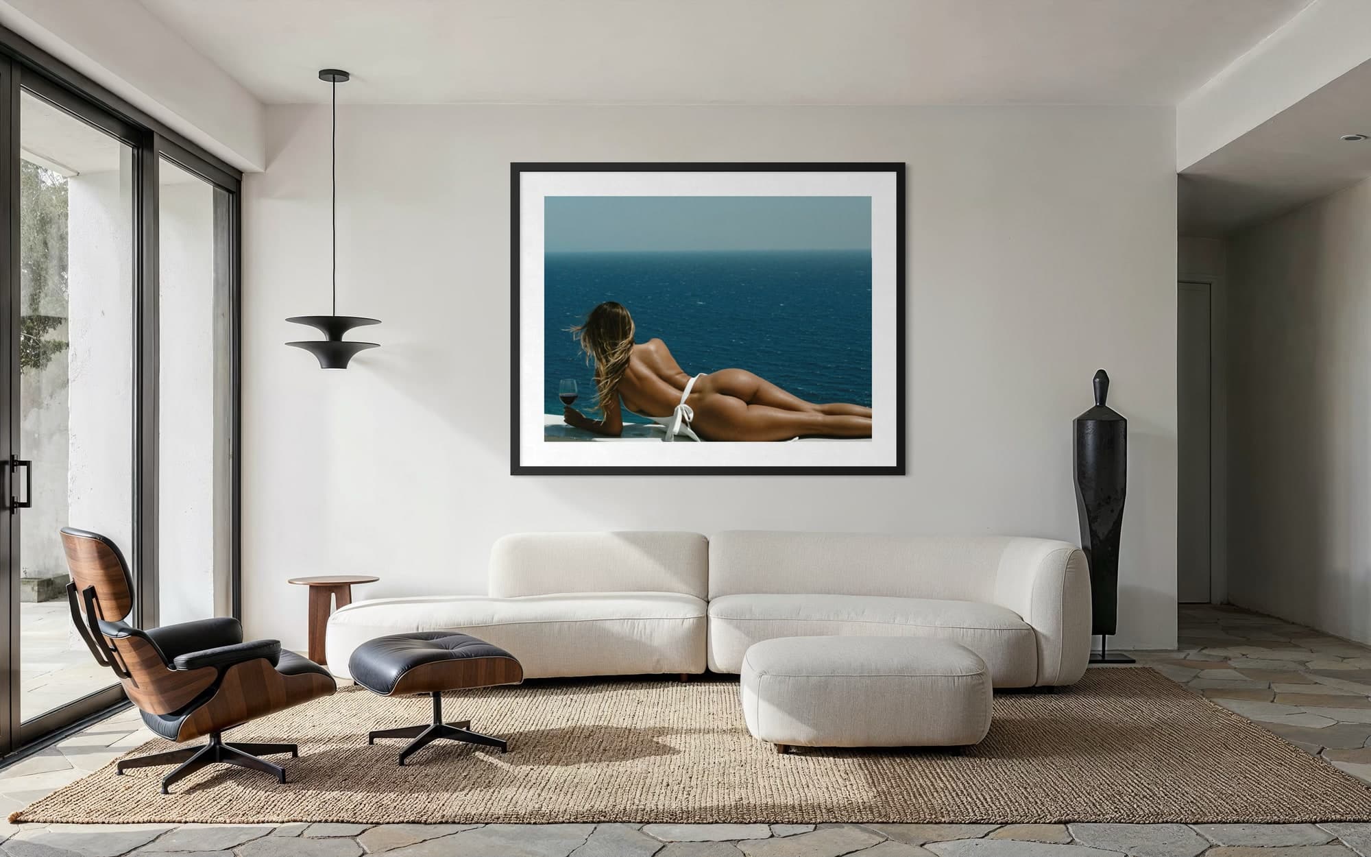 Blue Horizon hanging in a room