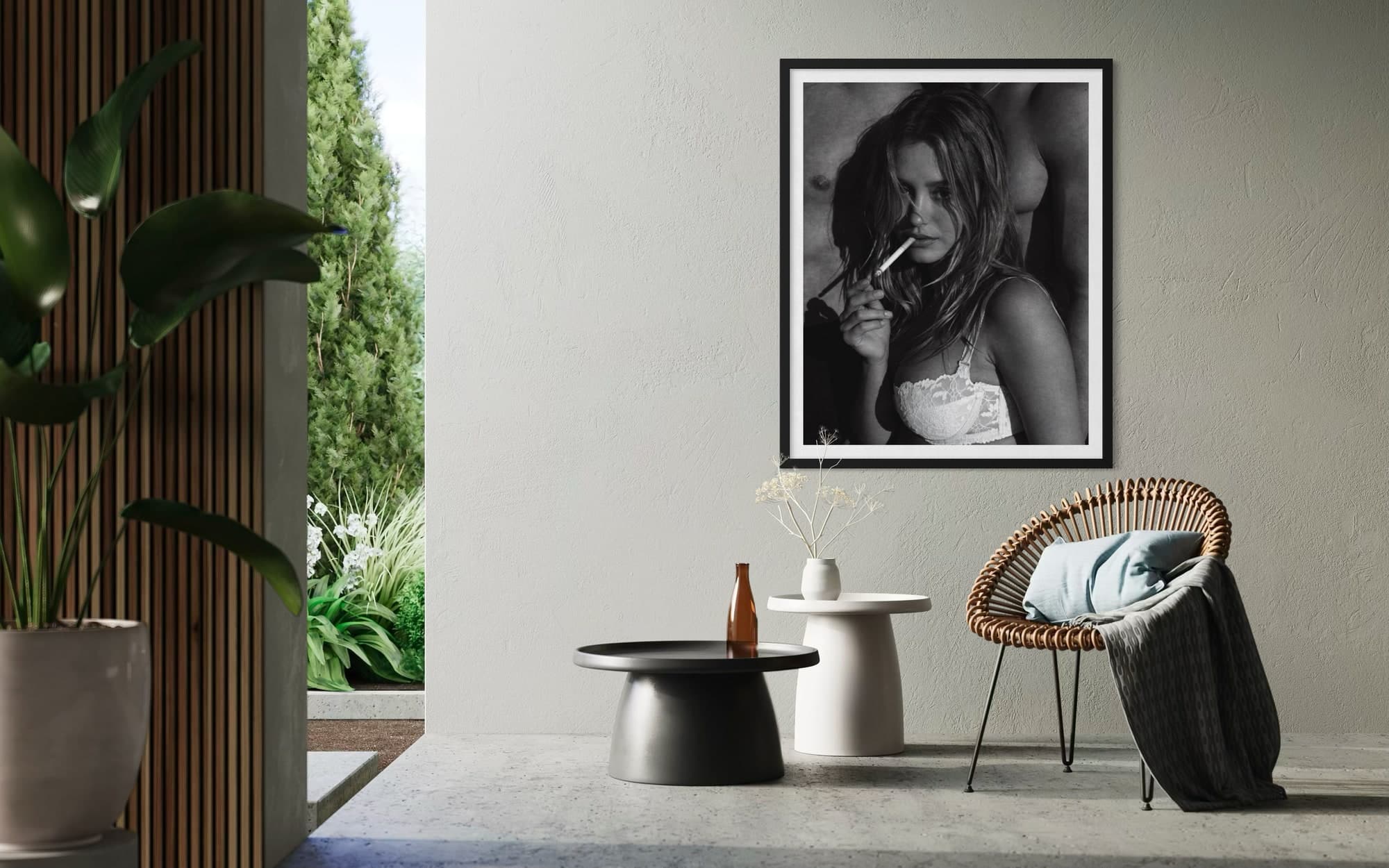 Rebel Muse hanging in a room