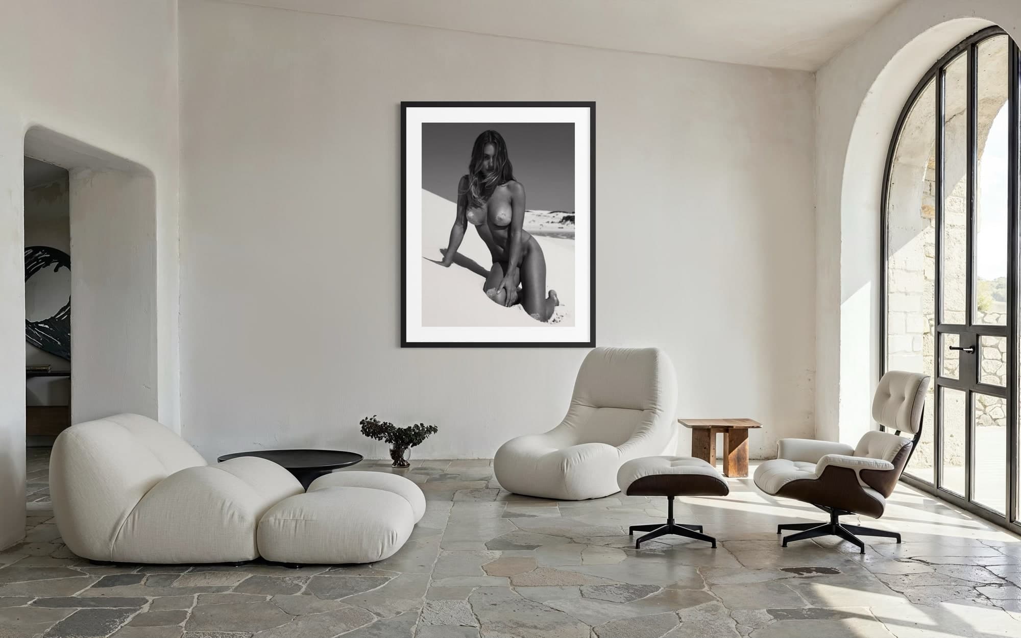 White Sand hanging in a room