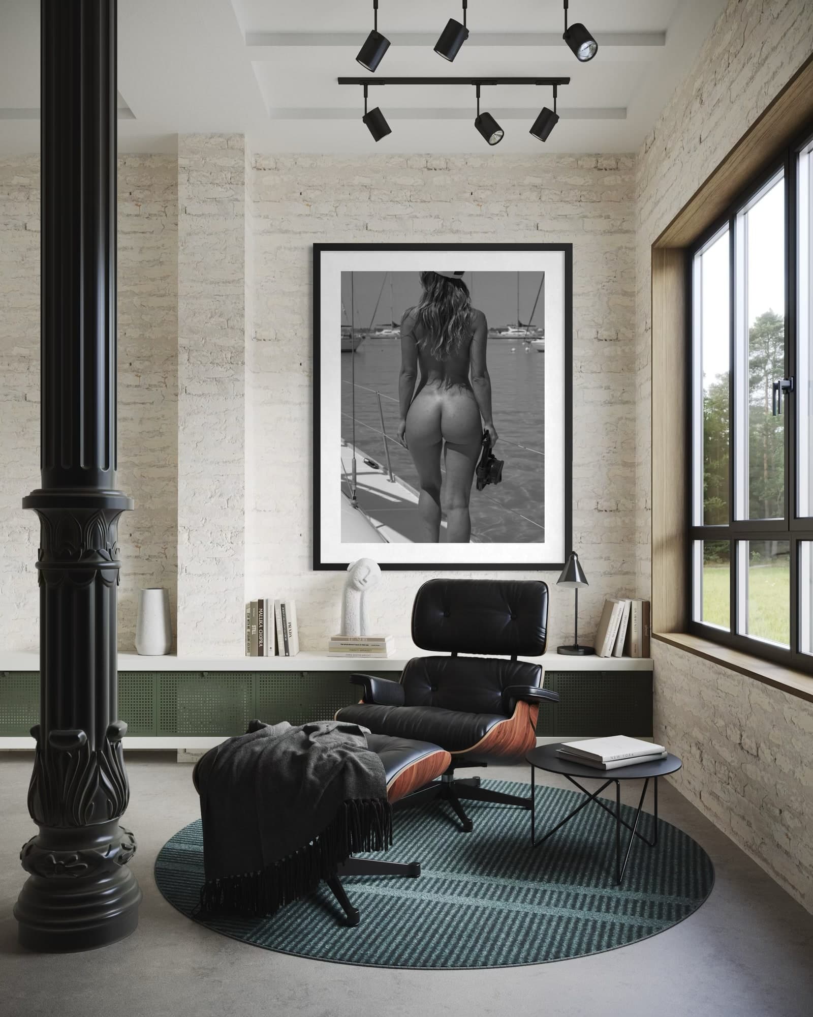 Silver Harbor hanging in a room